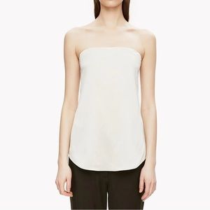 Theory Cream Strapless Top